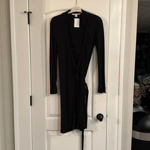 diane von furstenberg jeanne black wrap dress